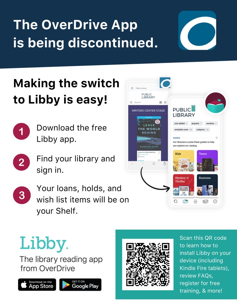 Update on the OverDrive & Libby apps Yuma Library